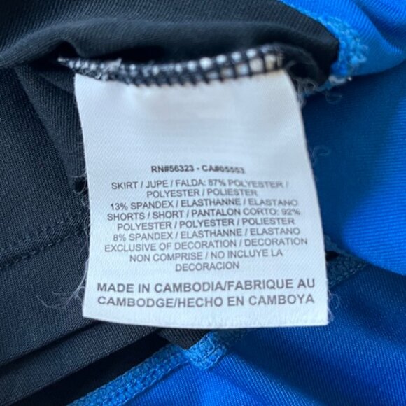 Nike Skort Black with Royal Blue Trim - Picture 6 of 7